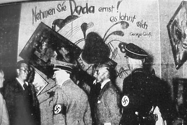Hitler at Munich's  1937 “Degenerate Artist” show