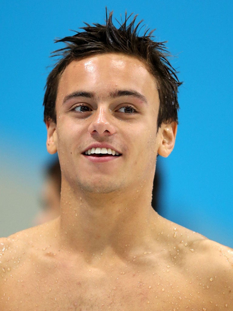 Tom Daley, pictured at the Olympics earlier this year, won his second gold this week at the Junior World Diving Championships
