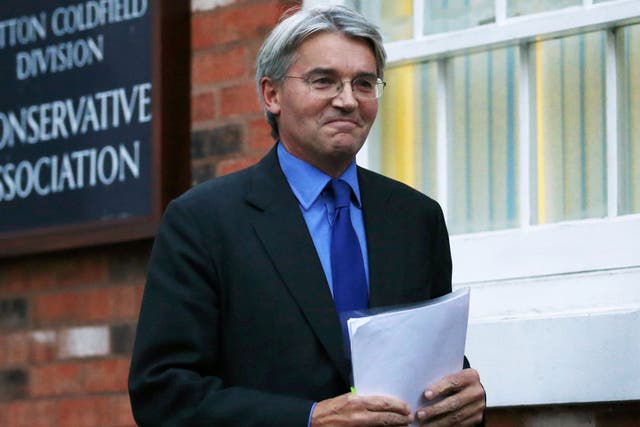Chief Whip Andrew Mitchell after he met Police Federation members at his constituency office on Friday