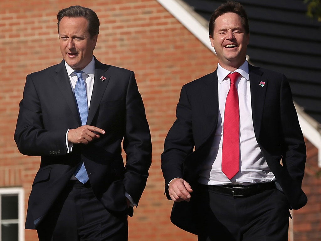 David Cameron and Nick Clegg hope to heal a rift between their parties