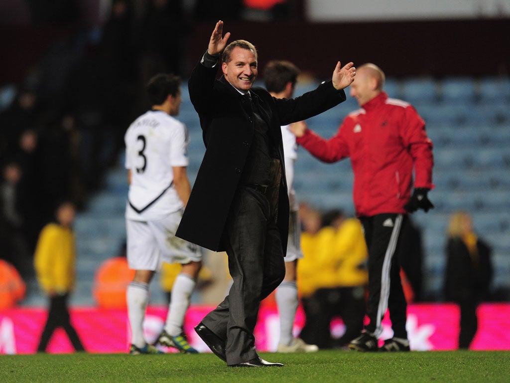 Brendan Rodgers led Swansea to 11th place in the Premier League