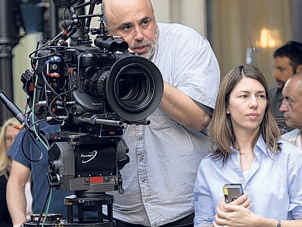Savides and Sofia Coppola on the set of 'Somewhere' in 2009