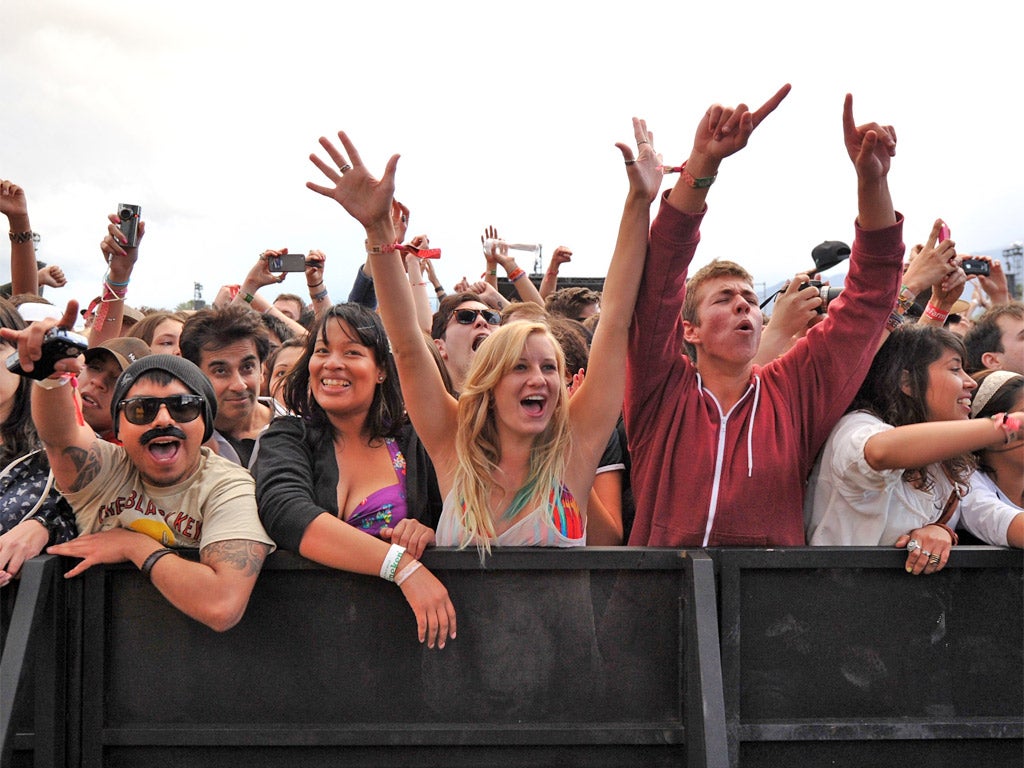Price barrier: fans at a music festival