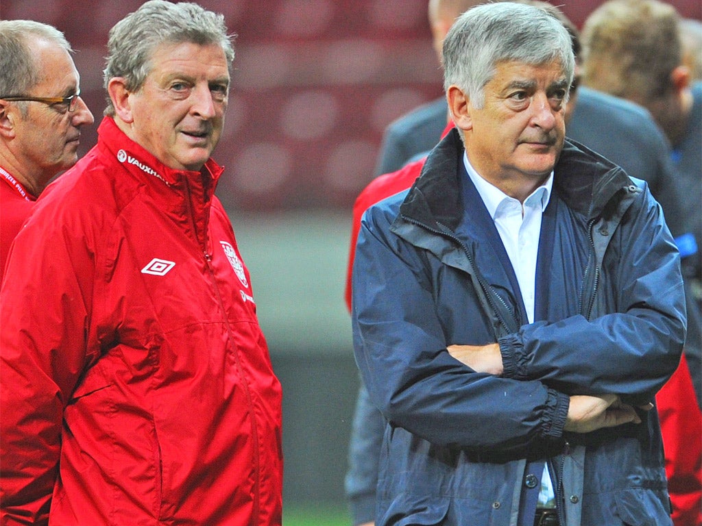 Roy Hodgson with David Bernstein in Poland earlier this week