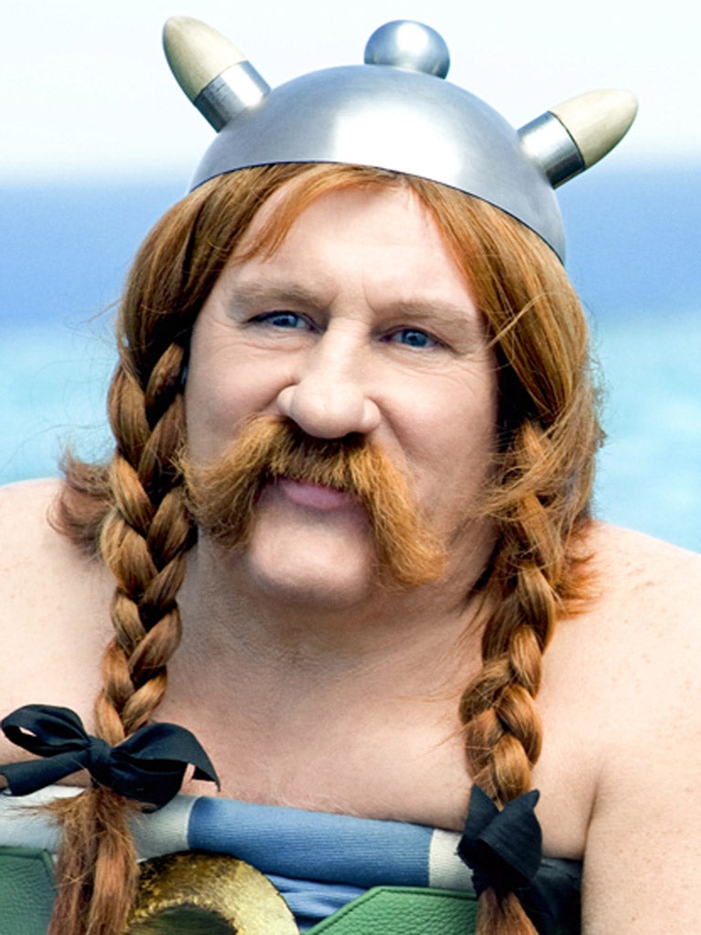 Gérard Depardieu as Obelix in the latest Asterix film