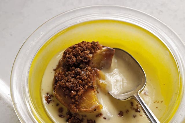 Best for summer: Baked peaches with amaretto