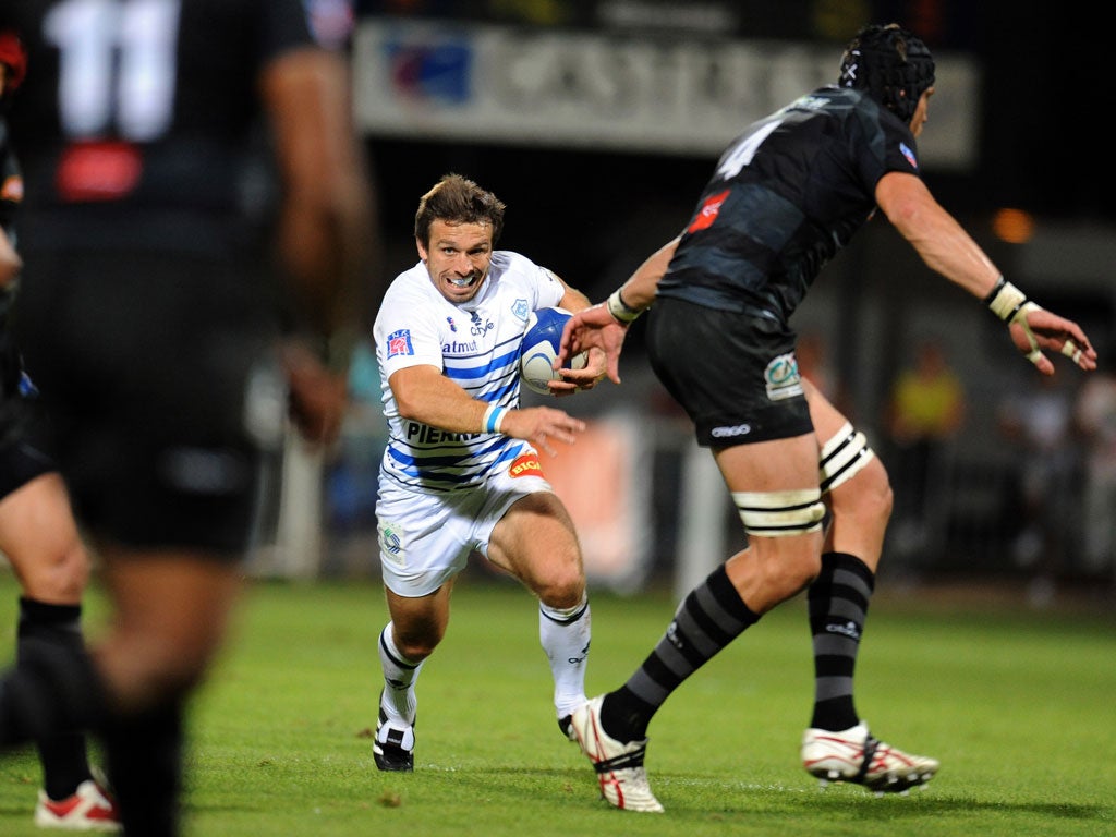 The Castres full-back Romain Teulet poses a potent threat to Gloucester