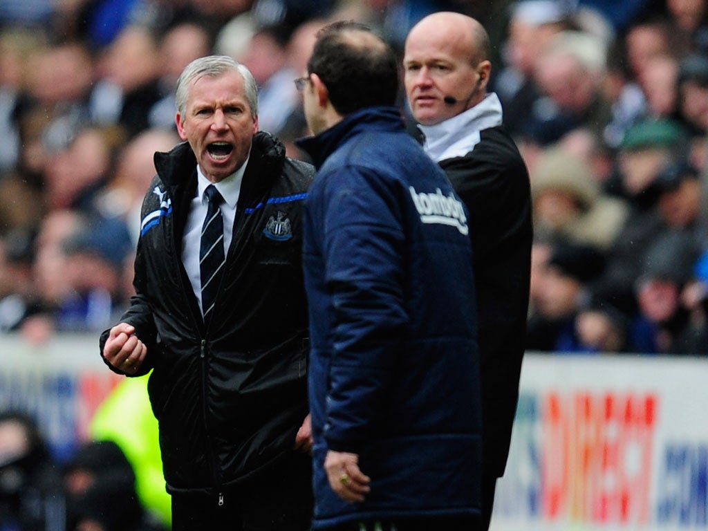 Alan Pardew and Martin O'Neill confront each other last season