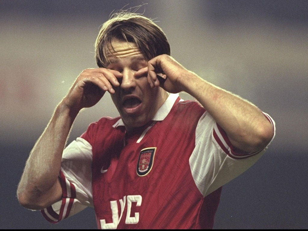 Paul Merson said he was given caffeine tablets at Arsenal