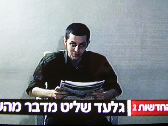 Gilad Shalit in a video recorded by his captors in 2009