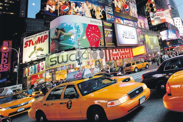 Genial para los taxis: los famosos taxis amarillos de la ciudad de Nueva York