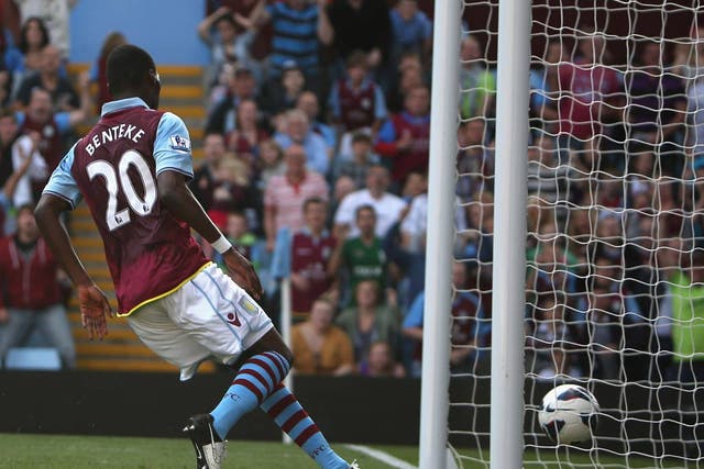 Aston Villa striker Christian Benteke