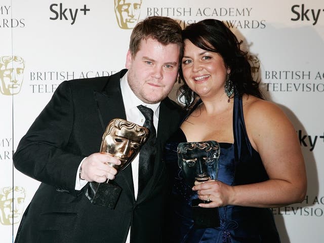 Corden and Jones at the 2008 Baftas