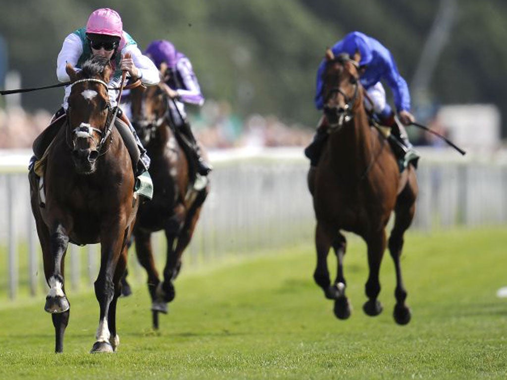 Frankel routs his rivals on his most recent start at York in August