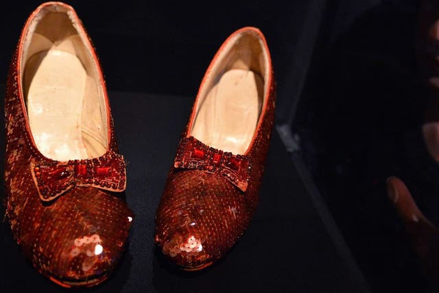 Judy Garland's shoes get ready for their close-up