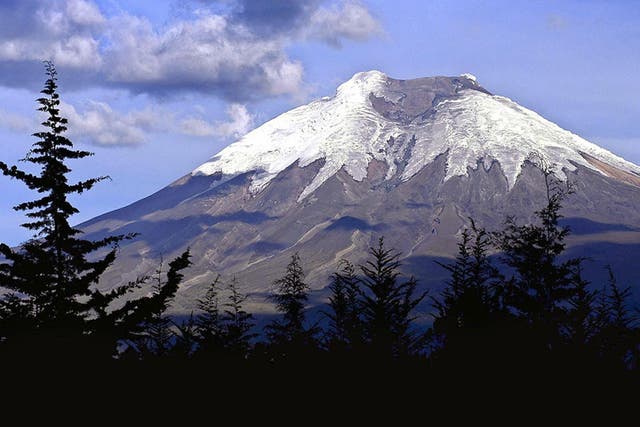 Hotting up: Cotopaxi in the Andes is Ecuador's highest active volcano