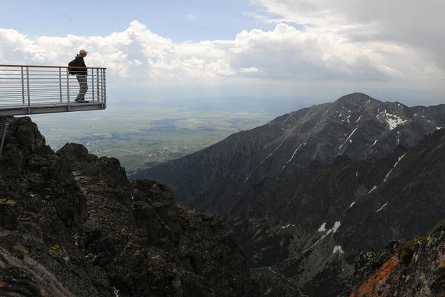 Great heights: View from the Lomnicky Stit Observatory in the High Tatras range