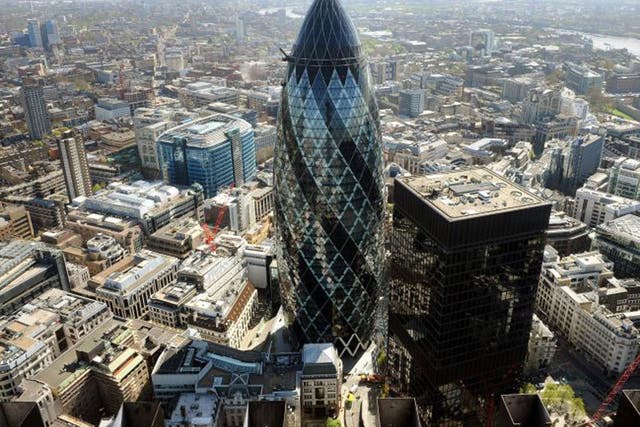 The Gherkin in the heart of the City