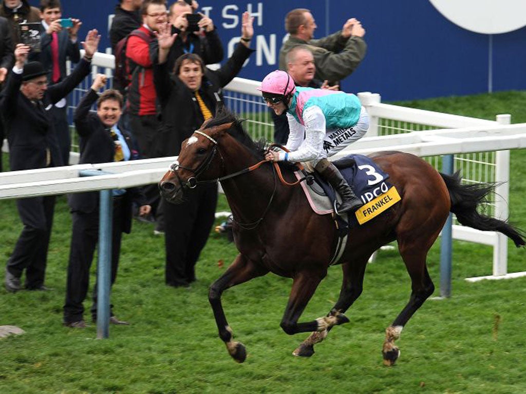 Fans cheer Frankel on to victory