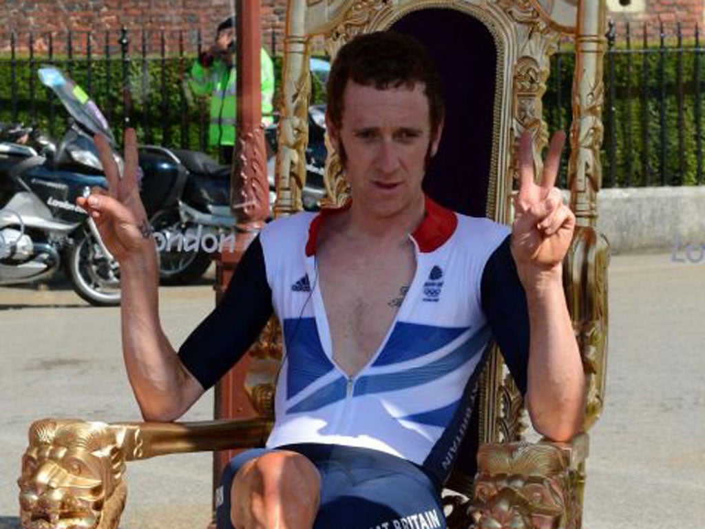 The gold throne that Bradley Wiggins sat on after winning gold at the Olympics failed to sell at auction