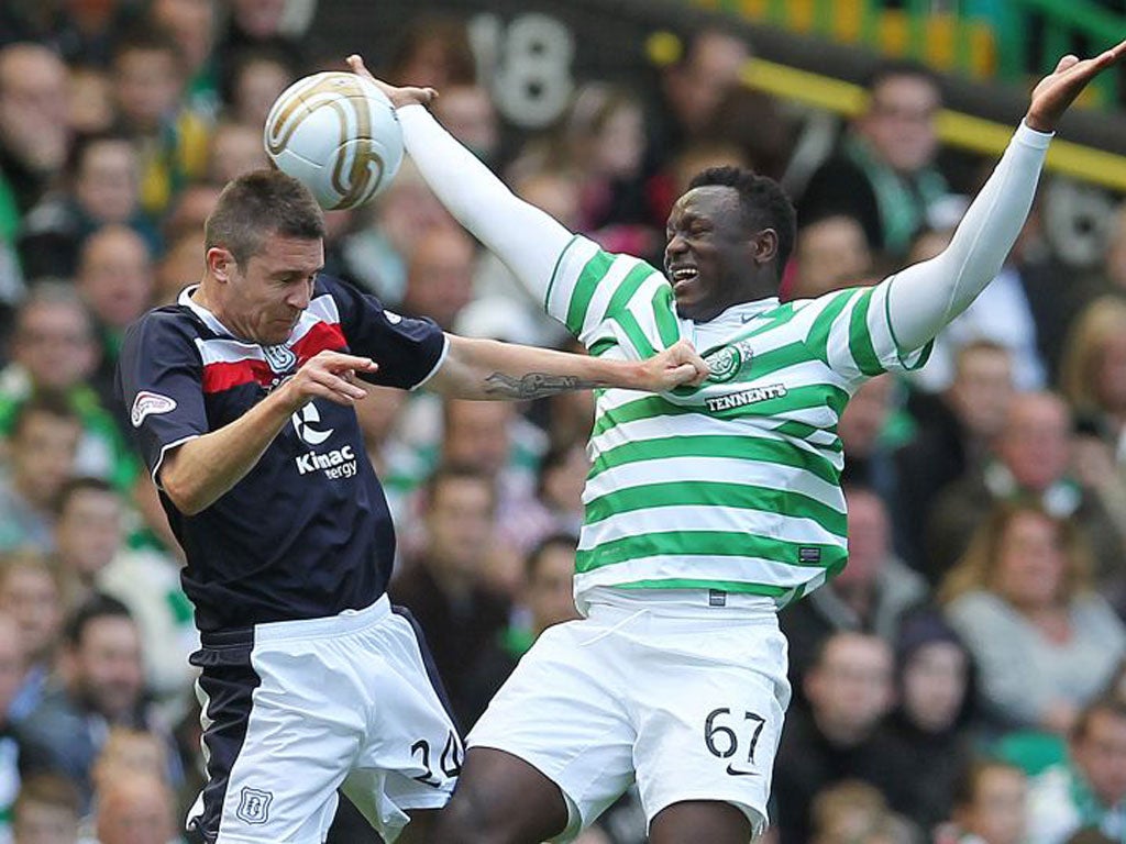 Victor Wanyama (right) is Celtic’s leading scorer in the SPL despite being a defensive midfielder