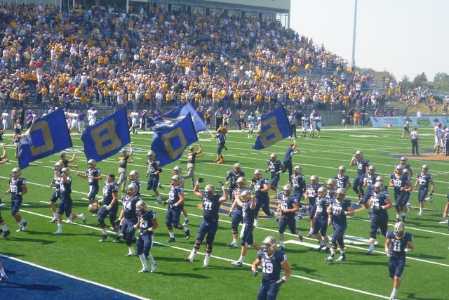 Montana State's football team The Bobcats have a little dance
