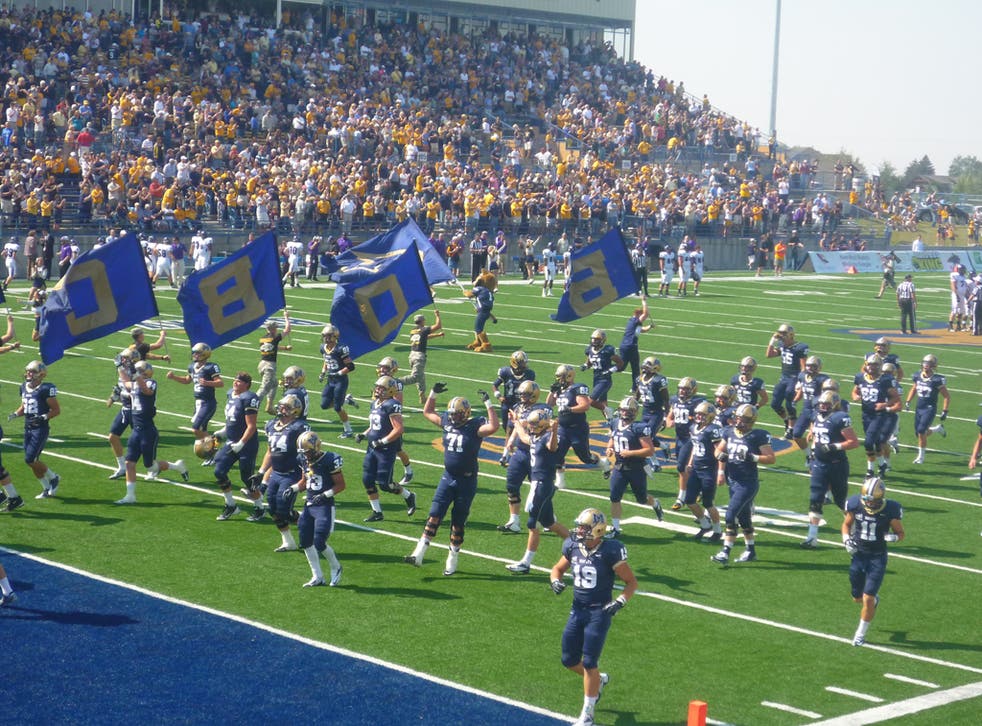 Montana State's football team The Bobcats have a little dance