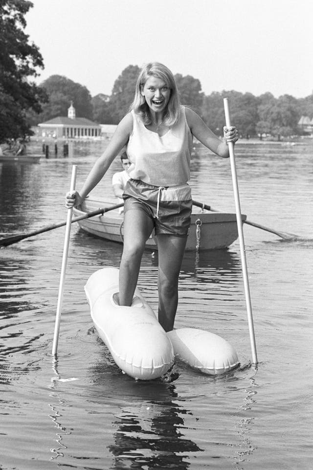 Anneka Rice 'walking on water' in 1984