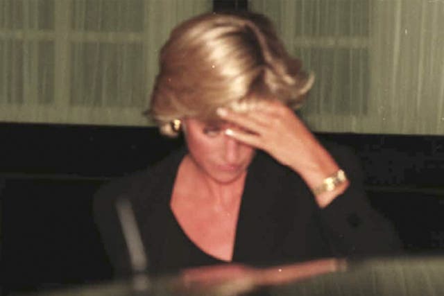 Diana, Princess of Wales, gets into a car in Paris on 31 August 1997