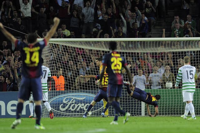 Alba scores a late winner for Barcelona against Celtic