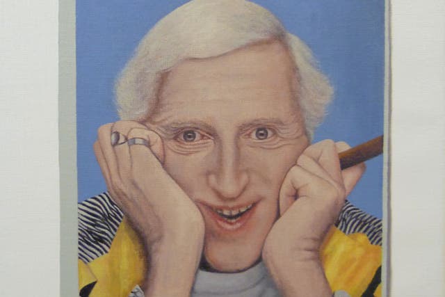Jimmy Savile obituary painting by Hugh Mendes