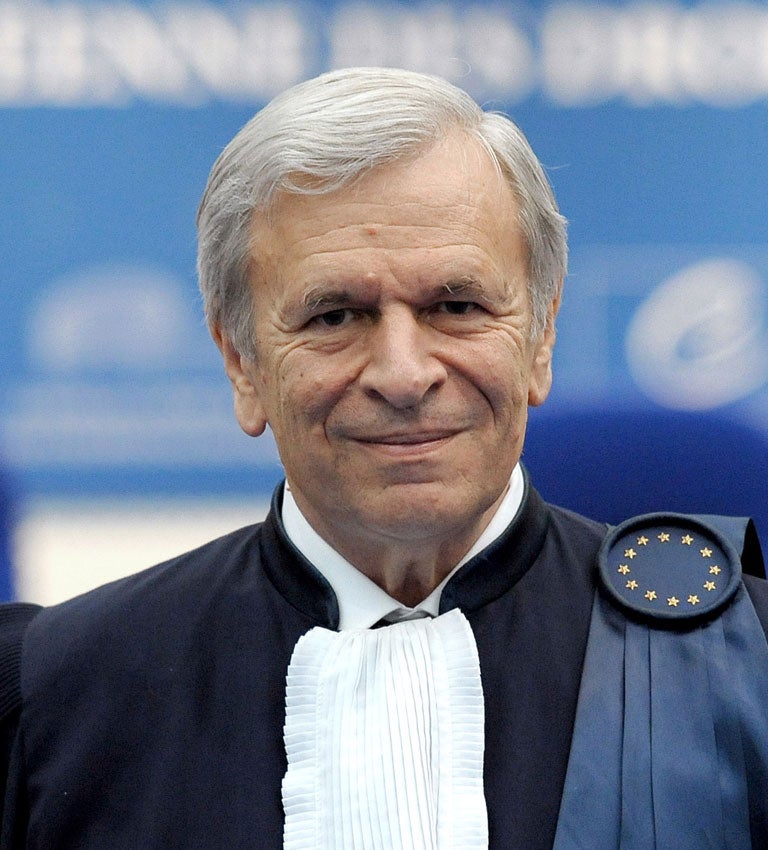 The outgoing
president of the
ECHR deplored
Britain’s attitude
to the court