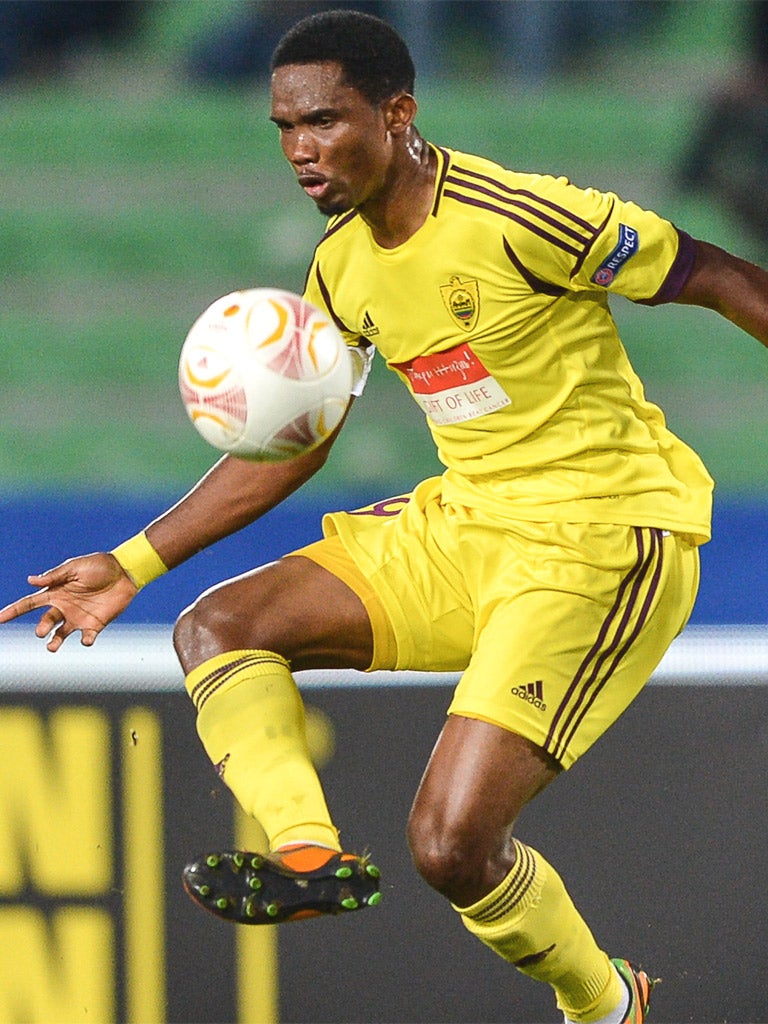 Anzhi's star striker, Samuel Eto'o