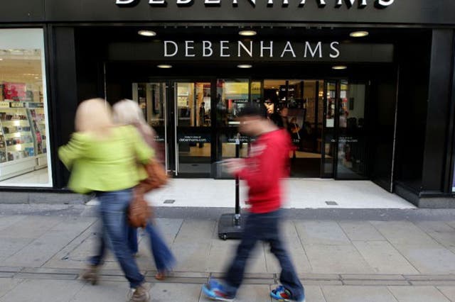 <p>Department store Debenhams</p>