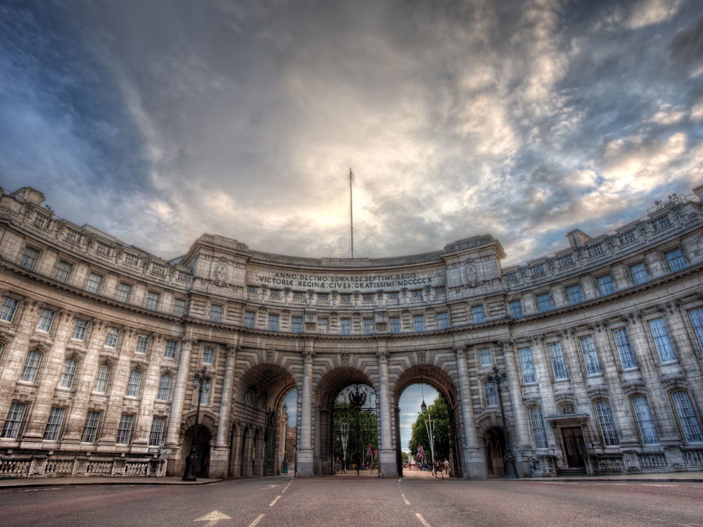 Admiralty Arch, the grand entrance to The Mall in Trafalgar Square's south west corner, where John Prescott once broached matters of a decidedly delicate nature between Gordon Brown and Tony Blair, and more famously between himself and his diary secretary Tracy Temple, is to become London's next landmark hotel - in this case quite literally.