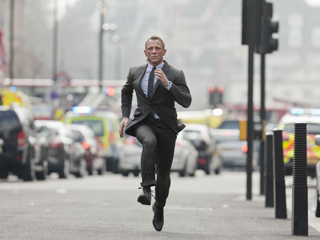 The man with the golden run: Daniel Craig as James Bond in 'Skyfall'