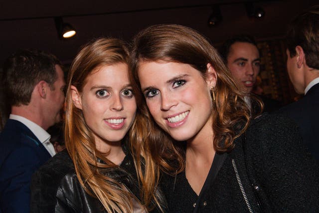 Princesses Beatrice and Eugenie at the Aston Martin private preview