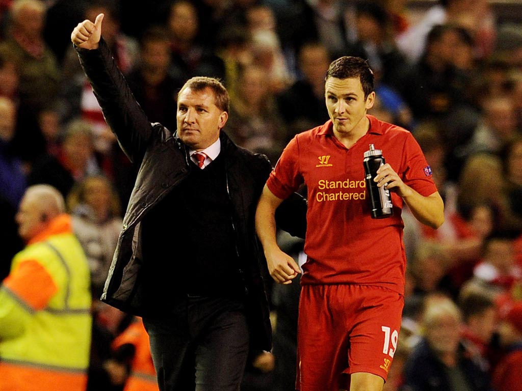 Liverpool winger Stewart Downing