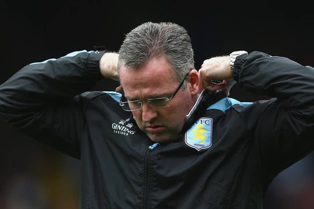 Aston Villa manager Paul Lambert