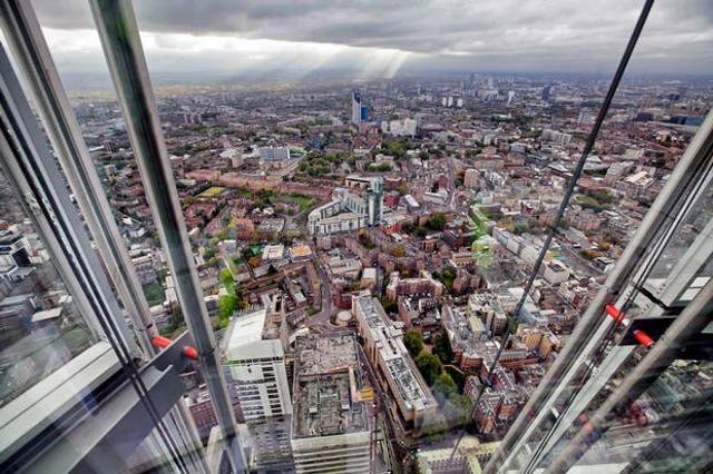 The scene from the Shard's viewing gallery