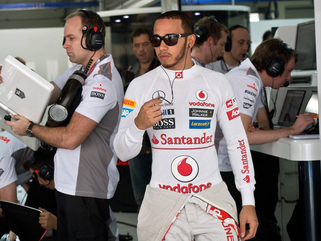 Lewis Hamilton at the Indian Grand Prix