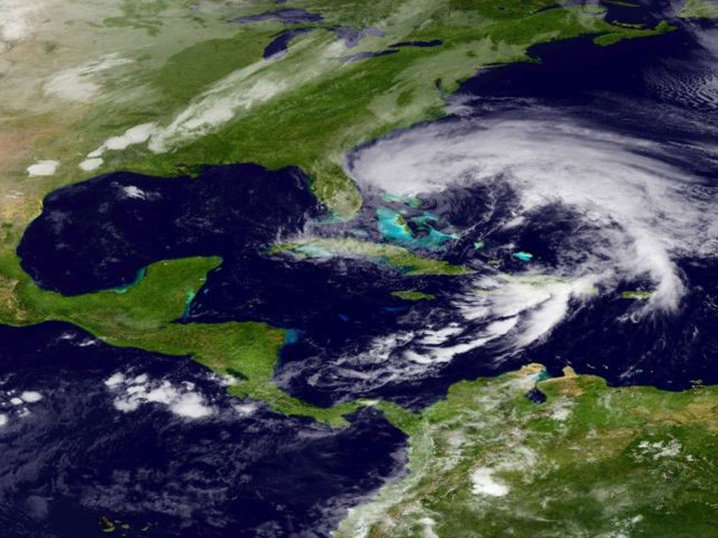 Hurricane Sandy churns towards
the eastern US