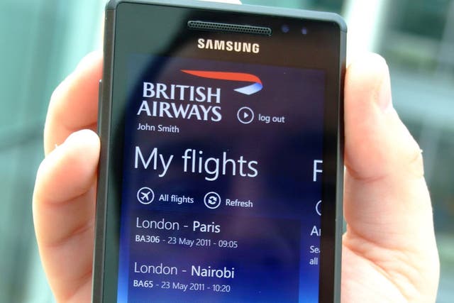 British Airways app