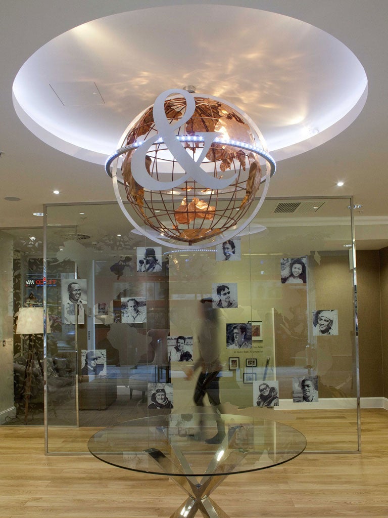 <b>The tour operator</b>
<br />Abercrombie & Kent has a new London store in the City with a bar, maps, travel clinic and video calls to A&K's teams in 25 countries. <a href="http://www.Abercrombiekent.co.uk">Abercrombiekent.co.uk</a>