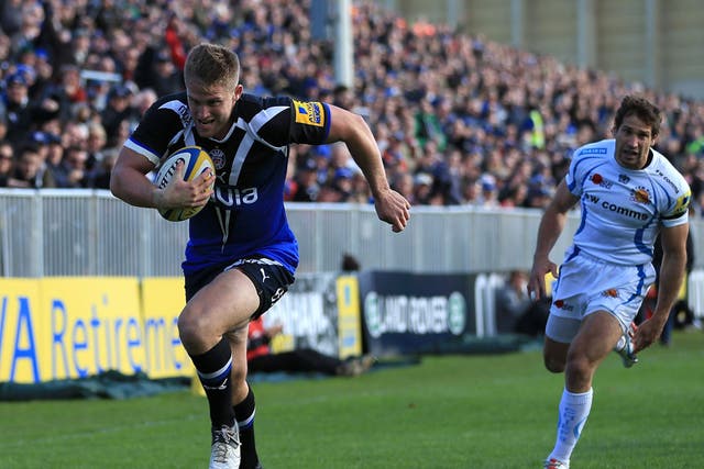 Early Bath: Ben Williams gets first try
