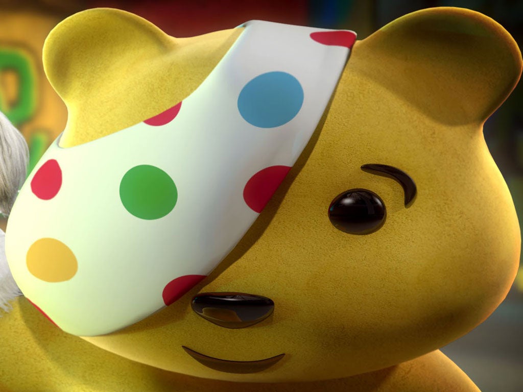 The charity's mascot, Pudsey