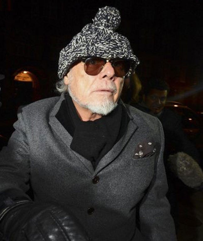 Former British pop star Gary Glitter returns to his home this evening following his arrest earlier as part of the investigation into the Jimmy Savile sex abuse allegations.