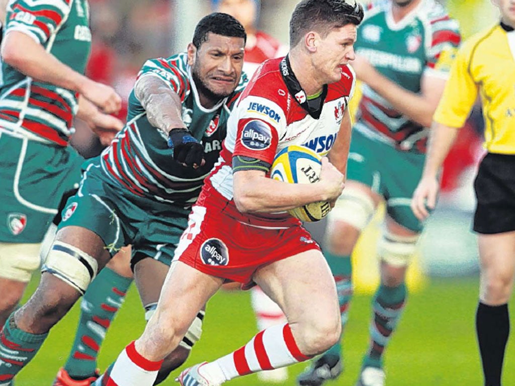 Freddie Burns did his claim for England status no harm at all in Gloucester’s 27-21 defeat of Leicester
