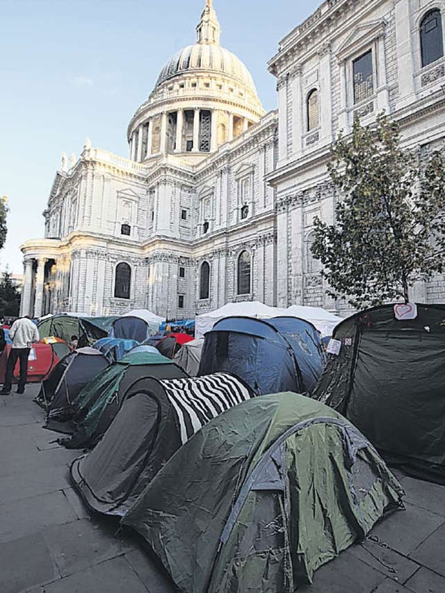 The Occupy protest camp at St Paul’s Cathedral