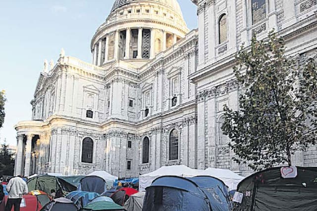 The Occupy protest camp at St Paul’s Cathedral